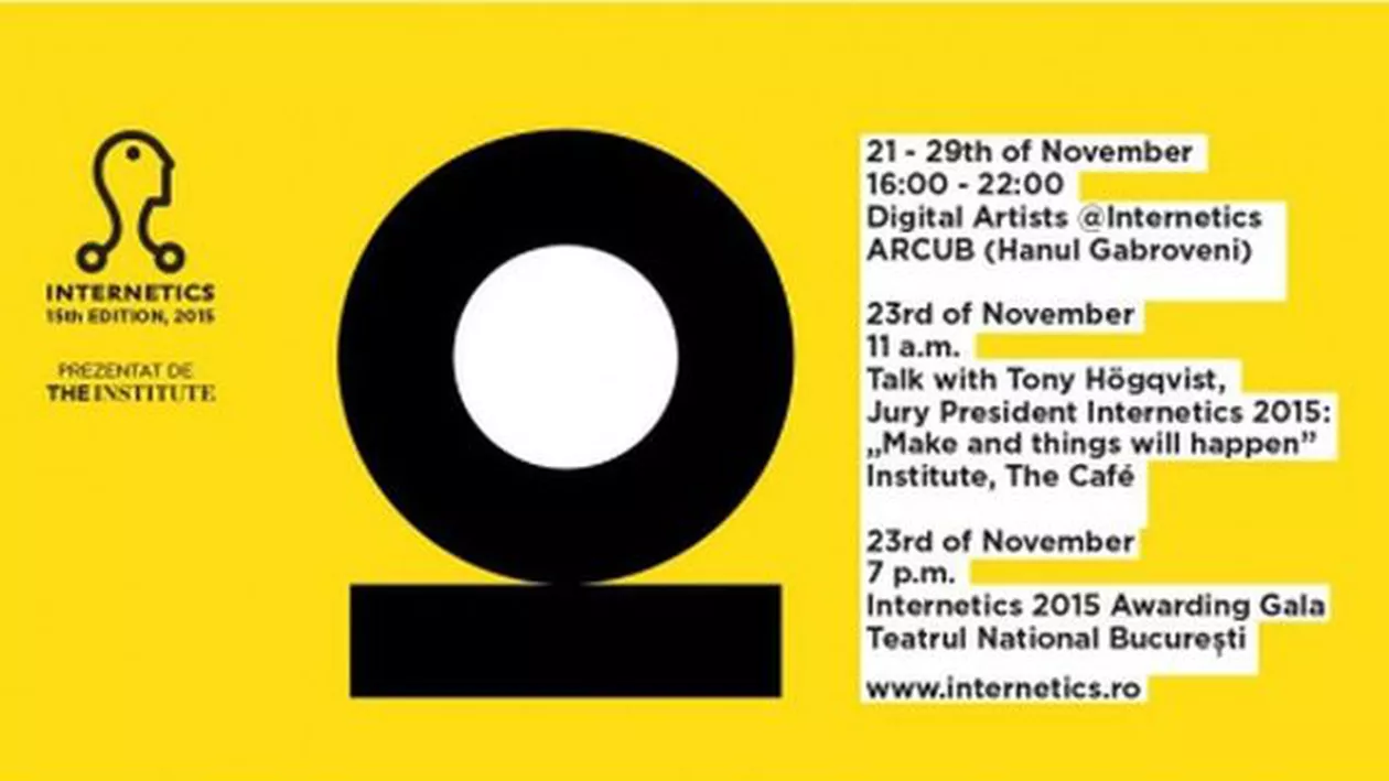167 de înscrieri în competiția Internetics 2015: Gala de premiere va avea loc pe 23 noiembrie, la Teatrul Național București