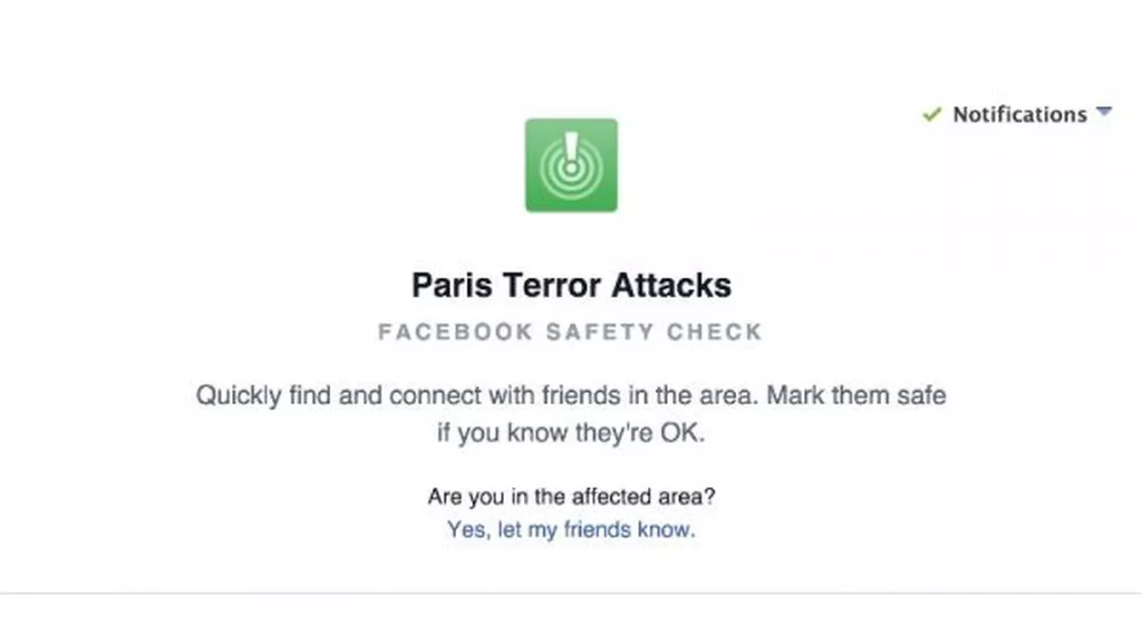 Critici la adresa Facebook: „Safety Check” doar în urma atentatelor de la Paris
