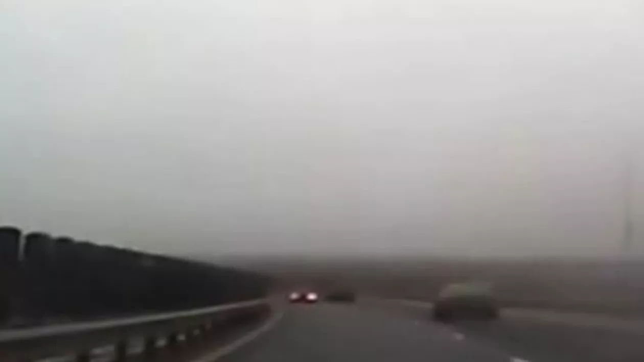 Un șofer inconștient a circulat cu mașina pe contrasens, pe autostrada Sibiu-Orăștie (VIDEO)