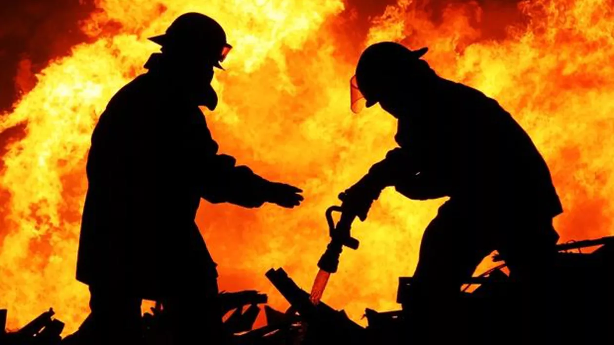 Câmpina: Incendiu izbucnit de la o conductă de gaze