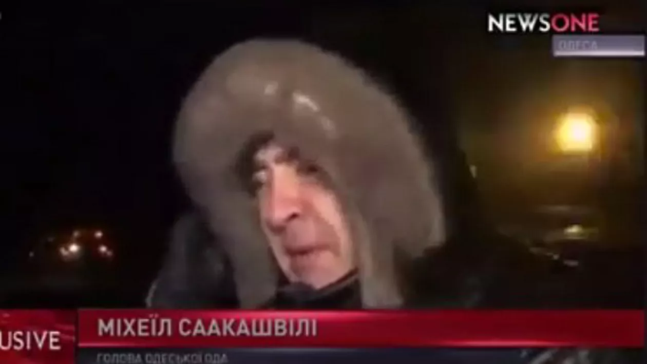 Guvernatorul Odesei, Mihail Saakashvili, în luptă cu nămeţii! (VIDEO)