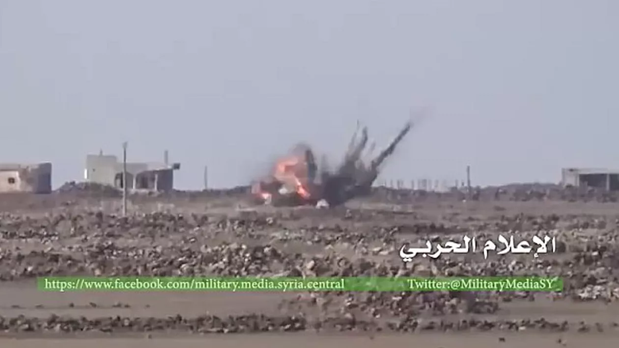 Momentul în care o maşină Al Qaida e aruncată în aer de armata siriană (VIDEO ŞOCANT)