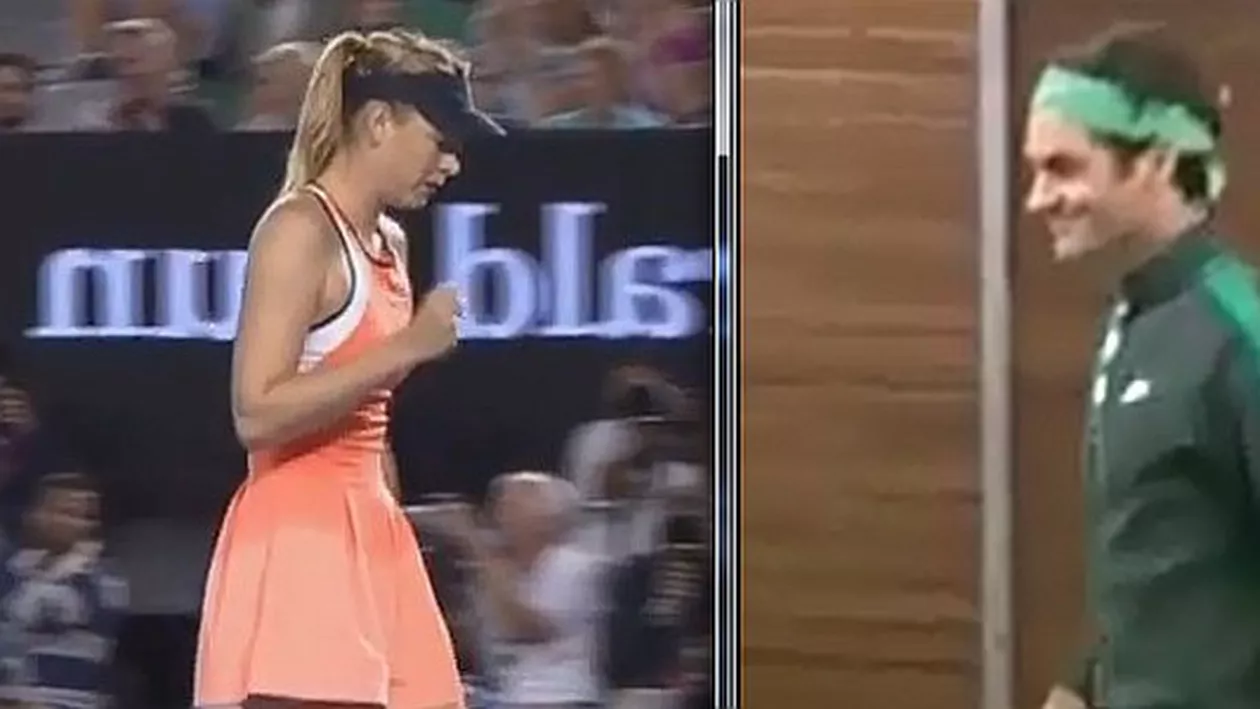 Maria Şarapova reuşeşte punctul zilei la Australian Open: Roger Federer sare de pe scaun, entuziasmat de reuşită! (VIDEO)