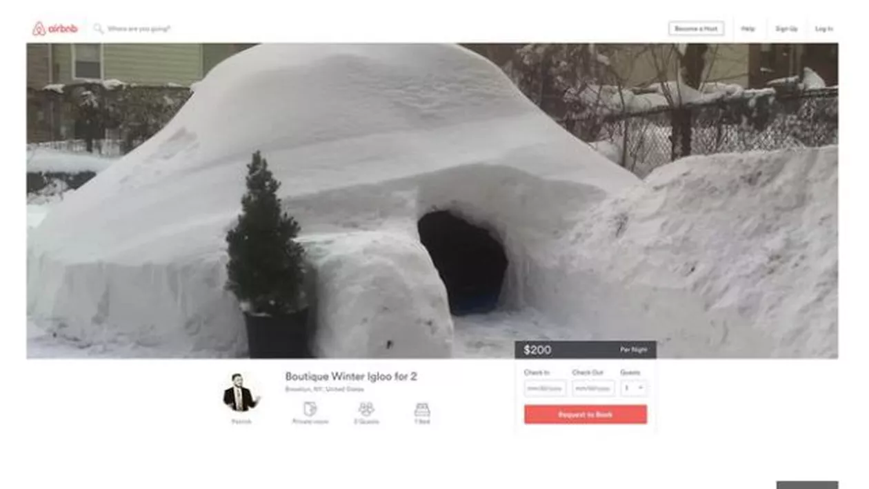 Un bărbat din SUA a construit un iglu și s-a scos la vânzare pe Internet (FOTO)
