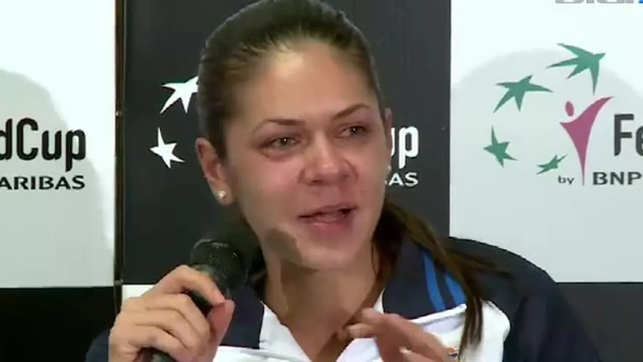 Tenismena Andreea Mitu nu a putut vorbi la conferința de presă de după înfrângerea cu Cehia din cauza lacrimilor (VIDEO)