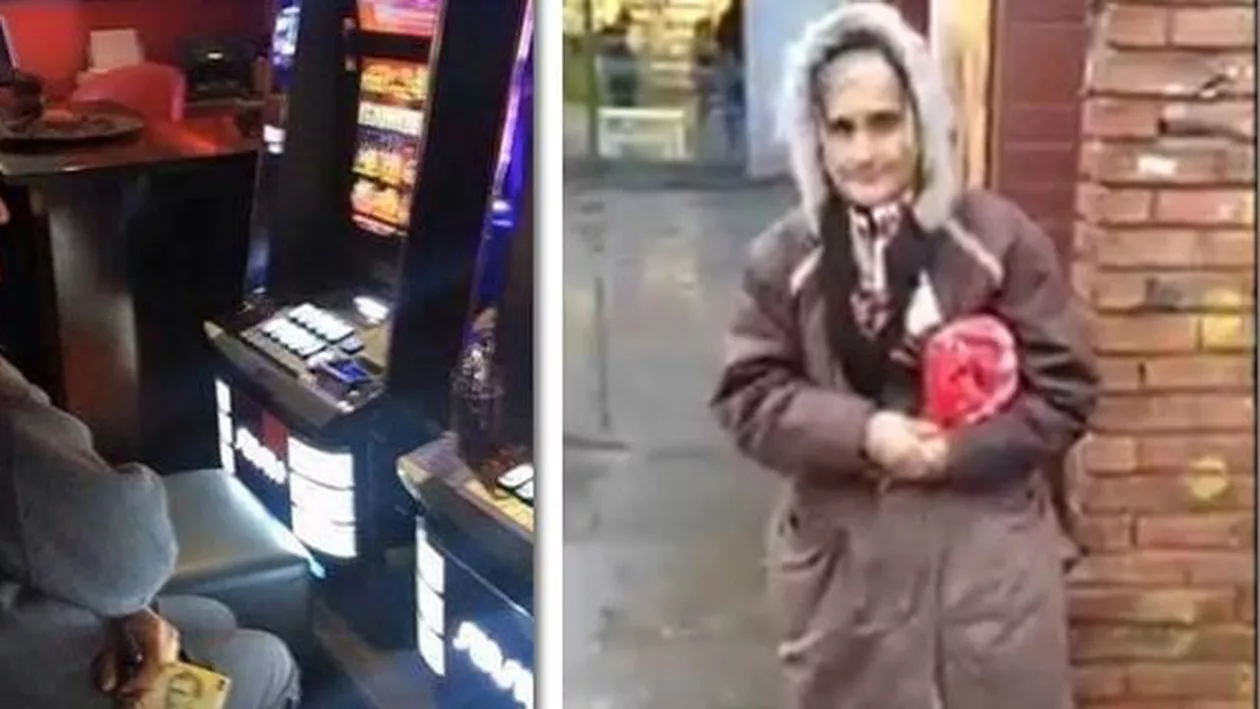 O femeie din Timișoara implora milă cerșind pe străzi, iar cu banii obținuți mergea la păcănele (VIDEO)