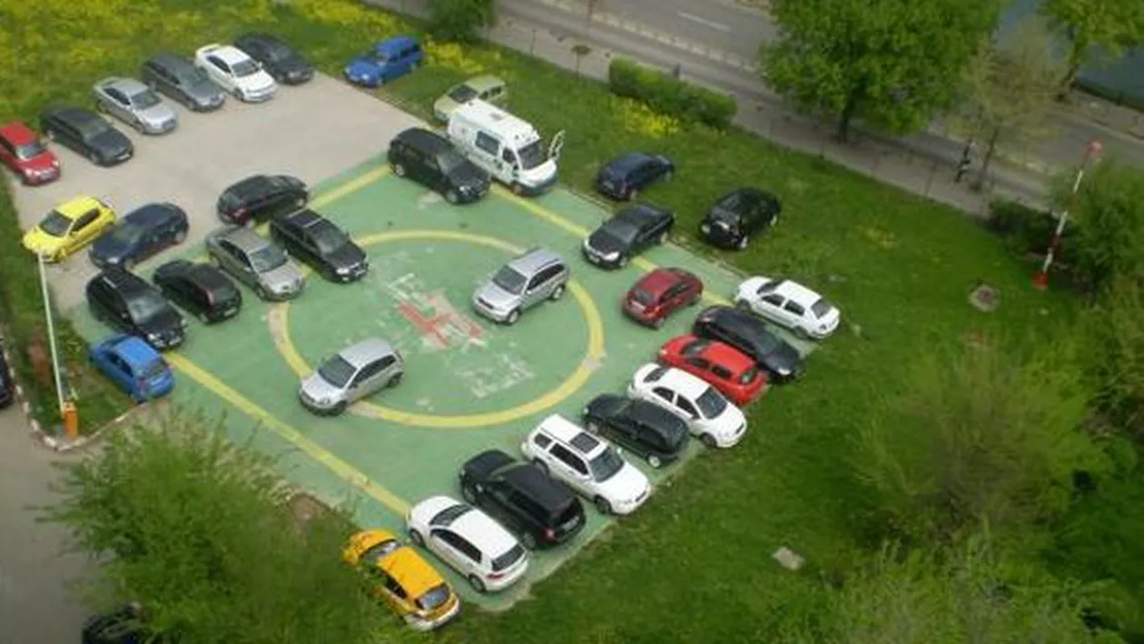 Heliportul de la Spitalul Universitar din Capitală este folosit pe post de parcare (VIDEO)