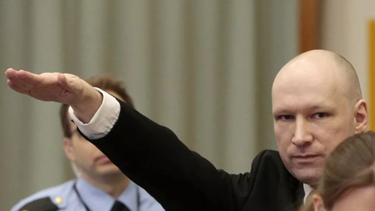 Norvegia: Salutul nazist efectuat de Breivik, extremistul care a ucis 77 de persoane într-un atentat cu bombă și un atac armat (VIDEO)