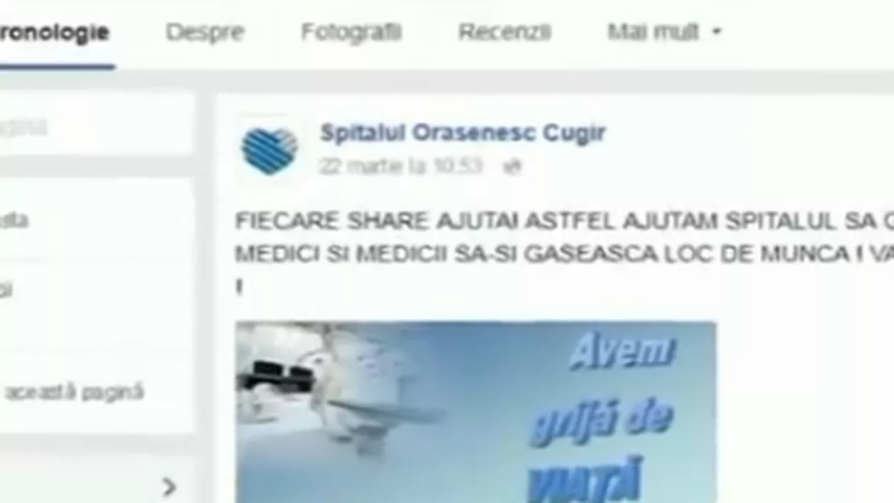 Spitalul din Cugir a dat anunț pe Facebook pentru a găsi medici (VIDEO)