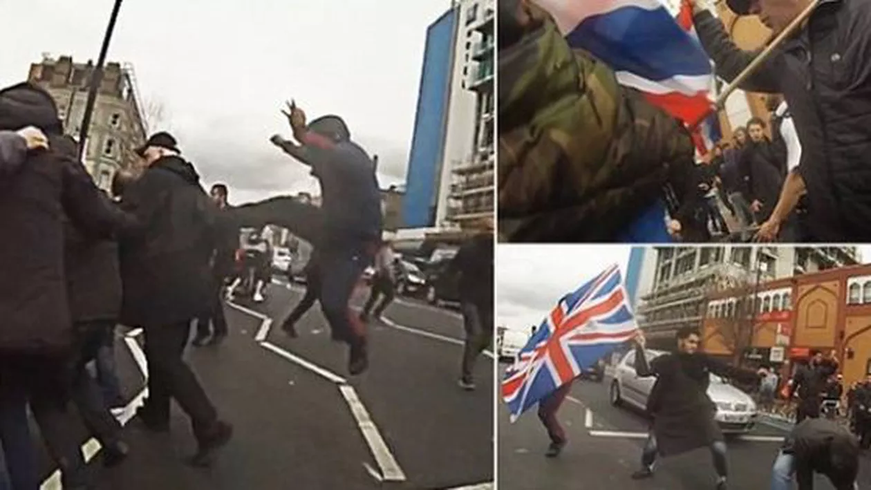 Protest finalizat cu bătaie între musulmani și membri ai Britain First la Londra: „Nu mai dorim moschei” (VIDEO)