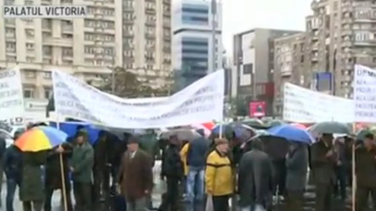 Protest al pădurarilor în fața Guvernului: Forestierii cer demisia ministrului Mediului (VIDEO)