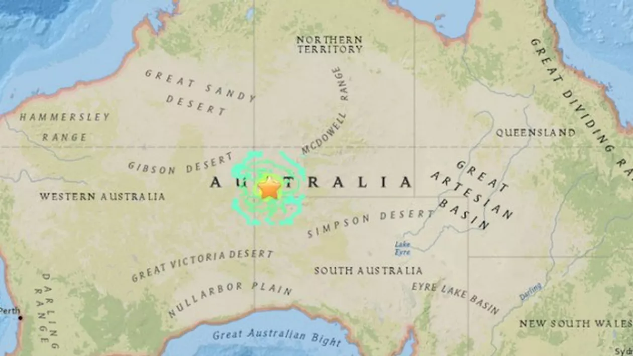 Cutremur de magnitudine 6,2 în centrul Australiei