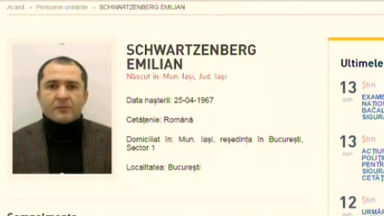 Elan Schwartzenberg a fost trecut de Poliția Română la categoria ”Persoane urmărite” (VIDEO)