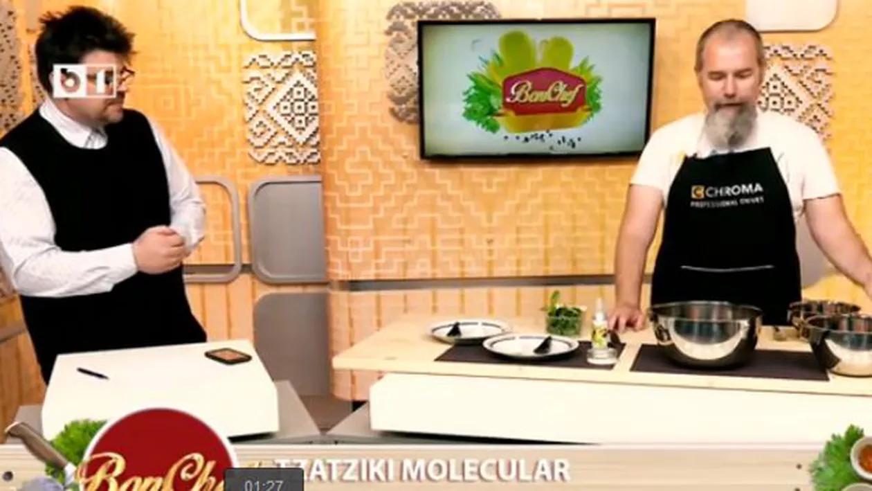 ”BonChef": Răzvan Cruceanu pregătește tzatziki molecular