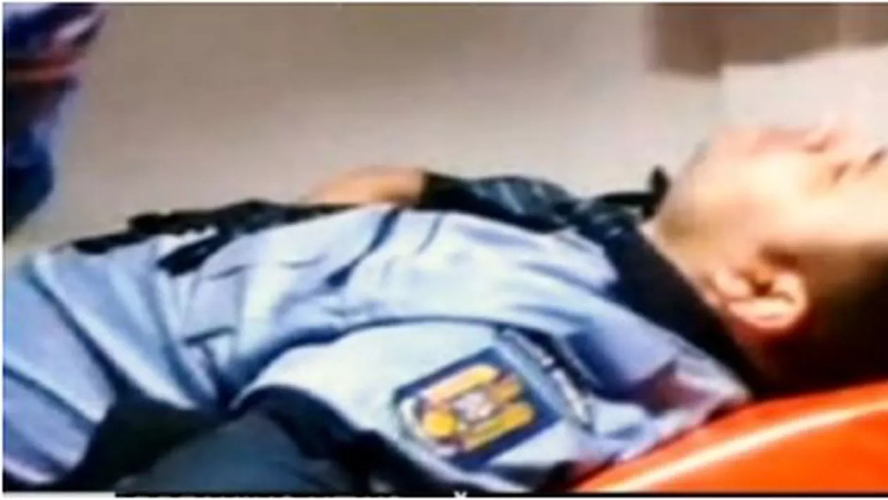 Scandalul defrişărilor: Primele imagini cu polițistul desfigurat și bătut în apropiere de depozitul Schweighofer de la Leordina (FOTO, VIDEO)