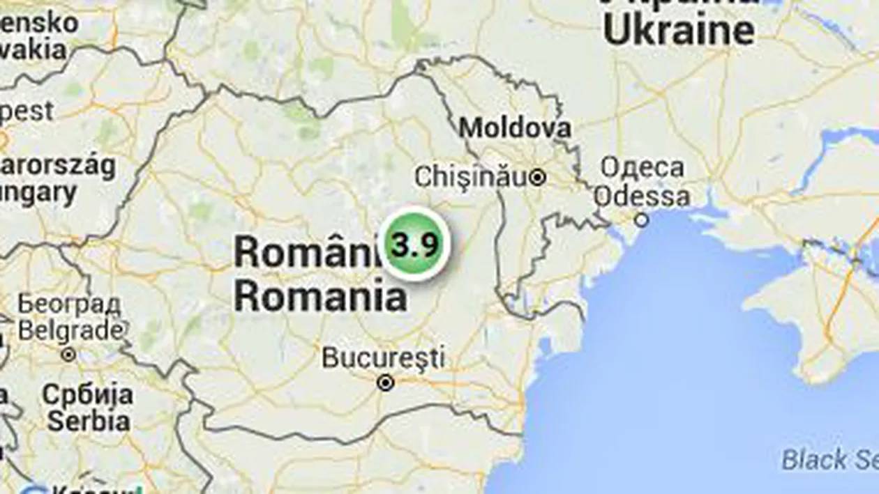 Un cutremur de 3,9 magnitudine s-a produs în zona Vrancea