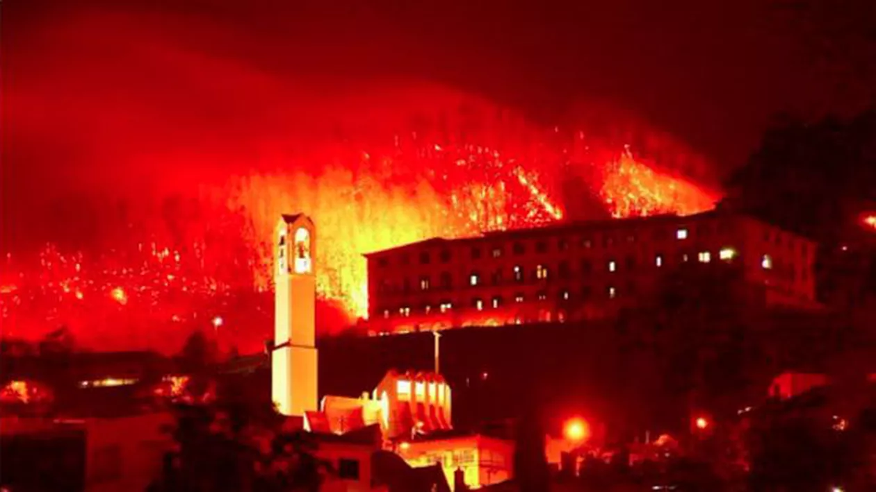 Trei morți și mii de persoane evacuate în urma unui incediu masiv de vegetație pe insula Madeira (FOTO)
