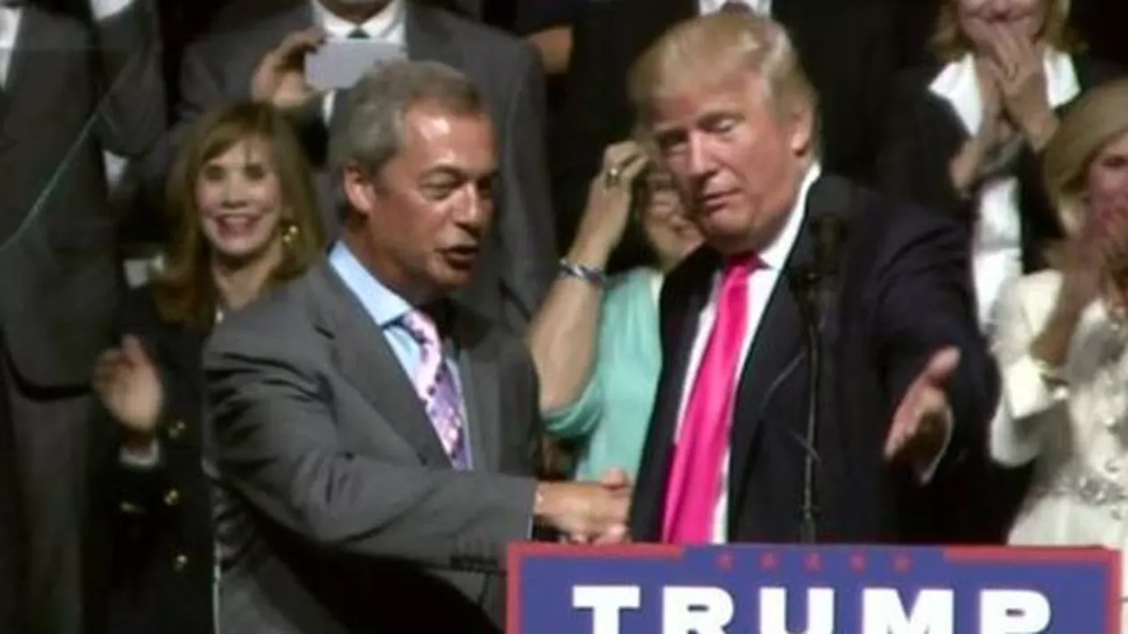 Nigel Farage a anunțat că îl sprijină pe Donald Trump pentru președinția SUA: Euroscepticul britanic a comparat campania acestuia cu cea pro-Brexit