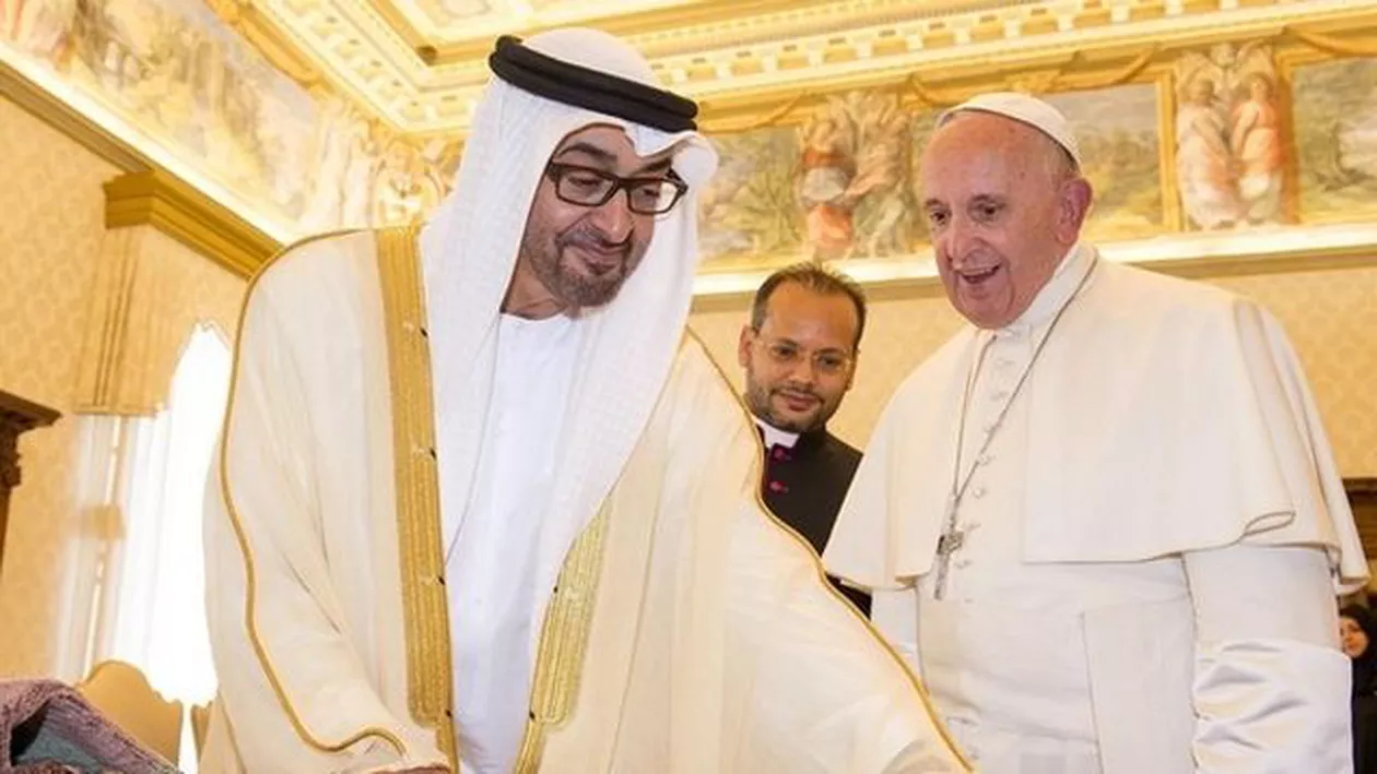 Prințul din Abu Dhabi și Papa Francisc, întâlnire oficială la Vatican