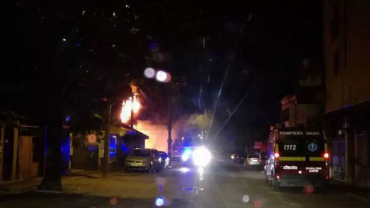 O vulcanizare a fost făcută scrum (VIDEO)