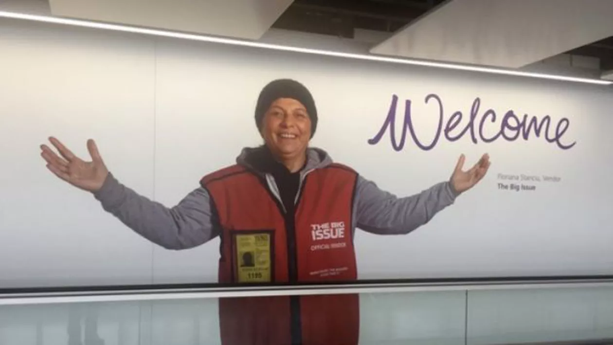 O româncă a fost aleasă să reprezinte imaginea Aeroportului Heathrow: Aceasta este vânzătoare stradală de reviste