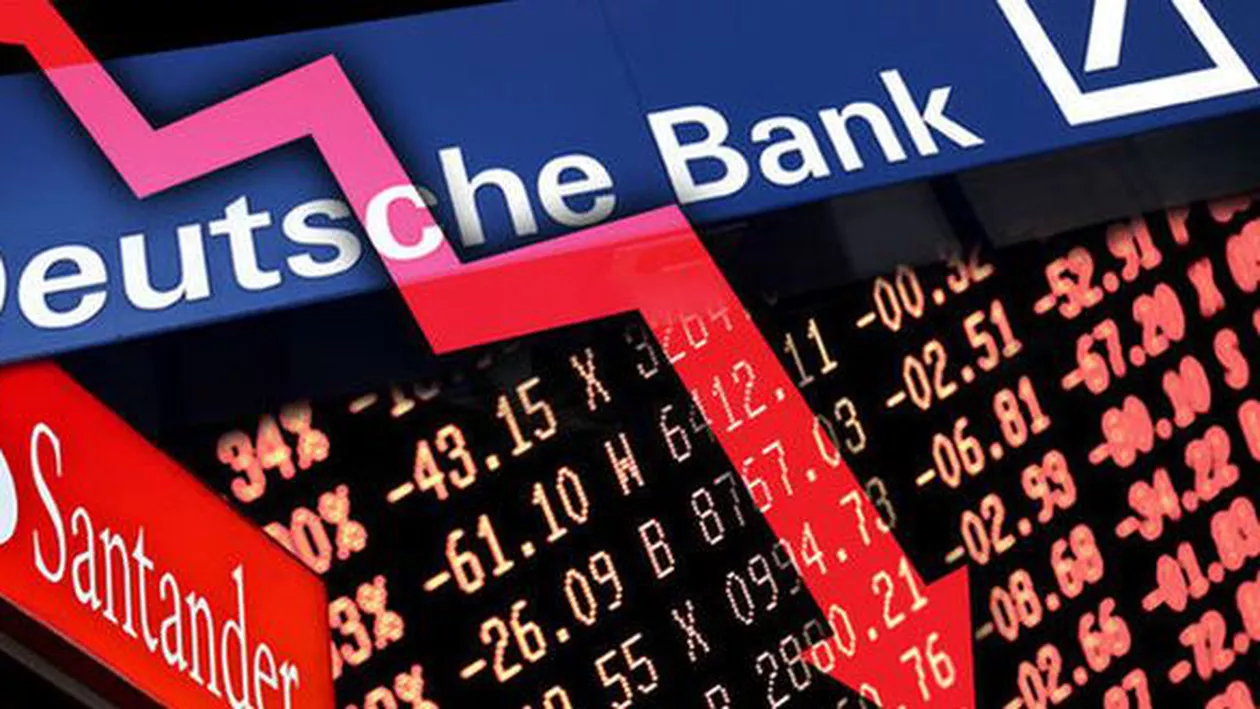 Sistemul bancar european, atacat pe bursa speculațiilor. Posibila criză a Deutsche Bank ar putea duce la o nouă criză financiară de proporții