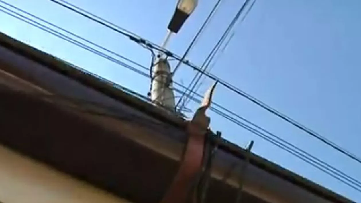Dorel de Brăila: O casă a devenit celebră pentru că din ea răsare un stâlp de electricitate (VIDEO)