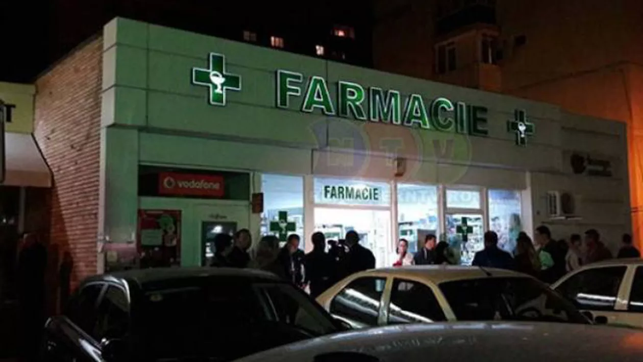 Clipe de groază într-o farmacie din Constanța: Un bărbat a aruncat cu benzină pe vânzătoare și a vrut să îi dea foc (FOTO)