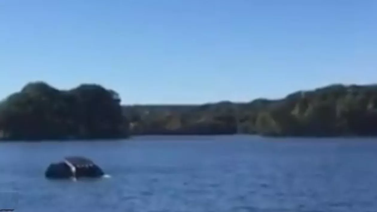 Salvare dramatică în Statele Unite! O femeie în vârstă de 68 de ani a ajuns cu mașina în lac după o parcare ratată (VIDEO)