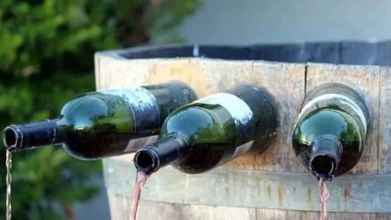 Aziv amatorilor pasionați de vin: A fost creată fântâna care oferă această licoare bahică