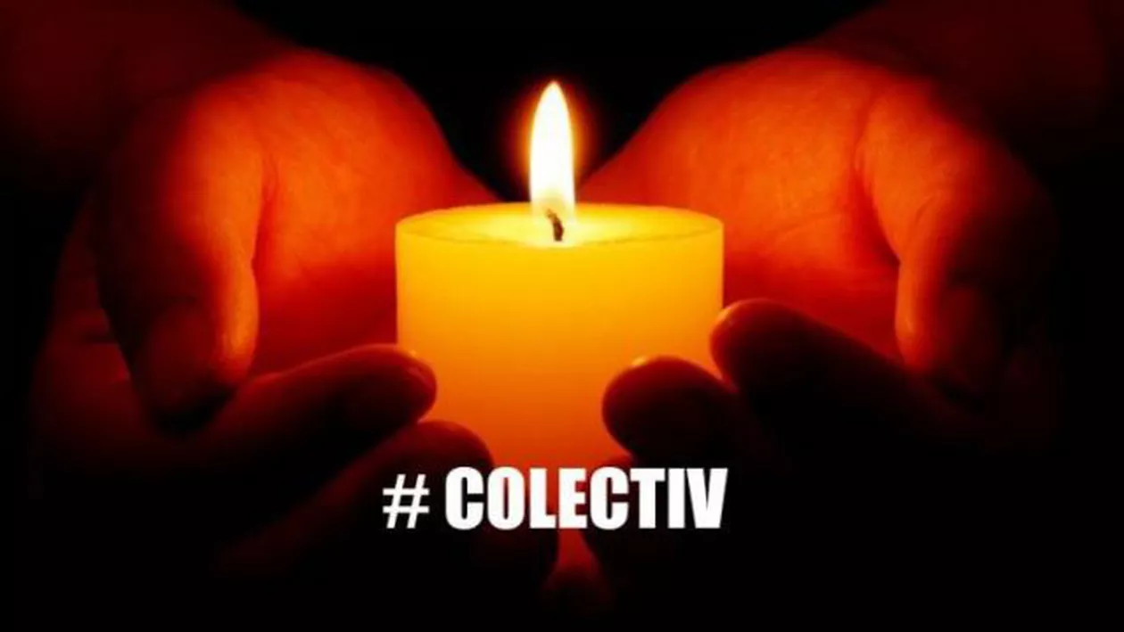 La un an de la tragedie, în fața clubului Colectiv a fost aprins un proiector exact la ora la care a pornit incendiul