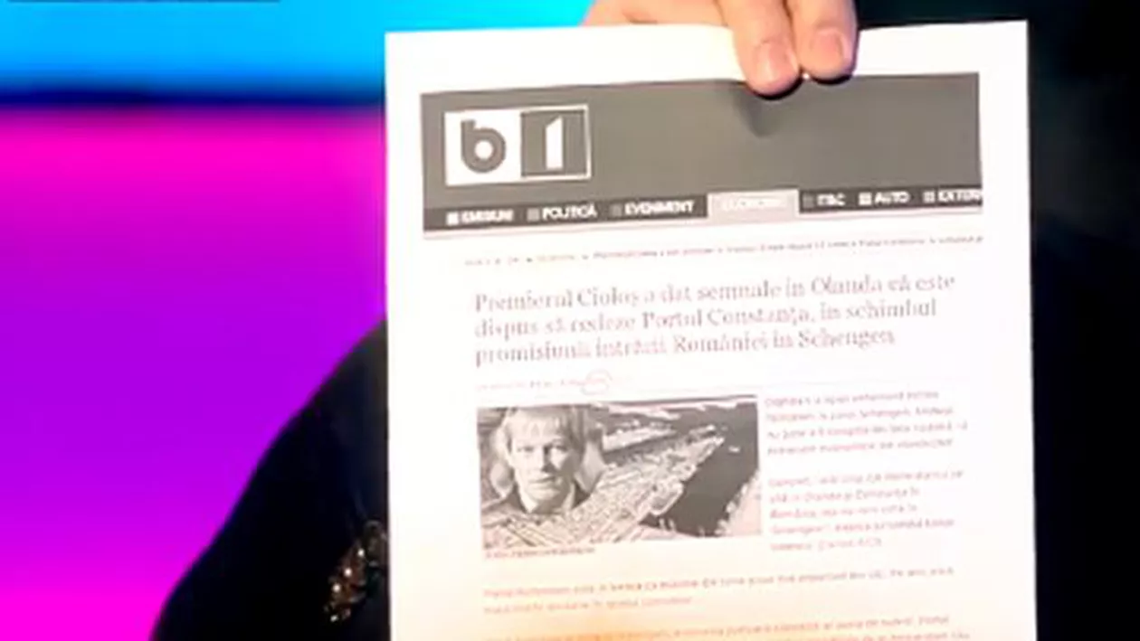 Singurul argument al lui Mihai GÂDEA în disputa cu premierul Dacian CIOLOŞ a fost un articol de pe site-ul B1.ro! (FOTO)