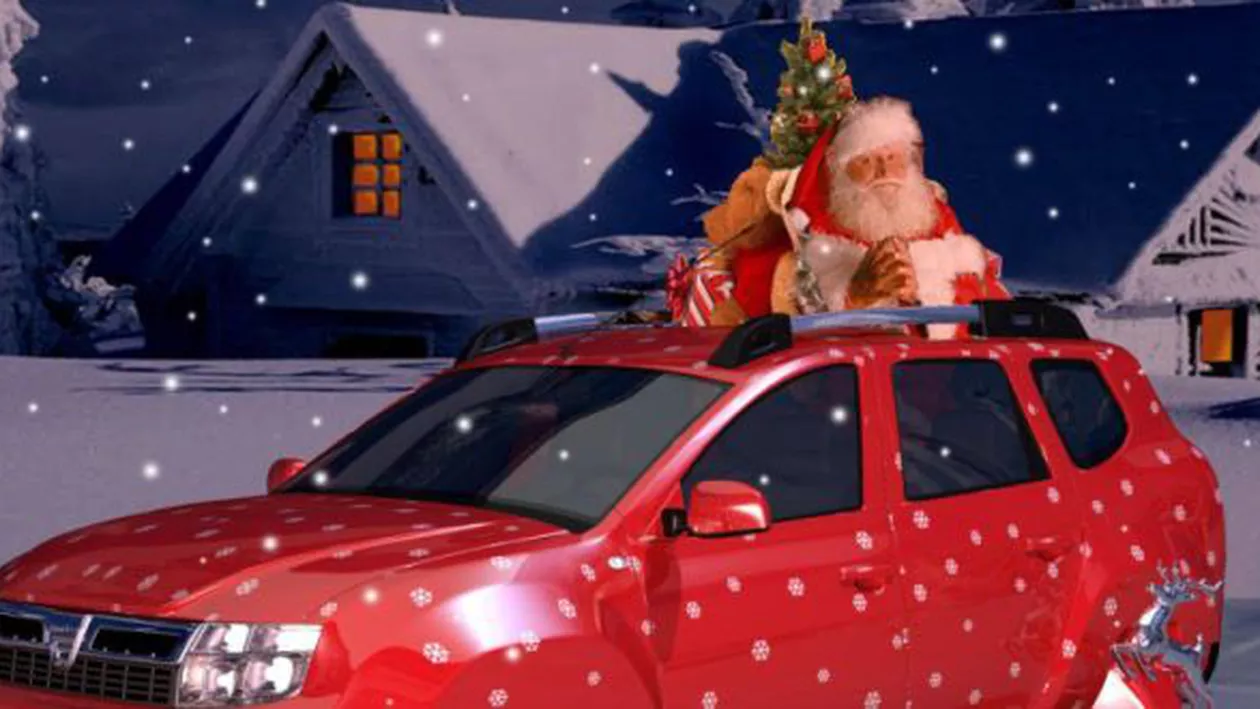 Moș Crăciun a înlocuit sania trasă de reni cu Dacia Snow Duster. Vezi IMAGINILE ÎN PREMIERĂ (FOTO)