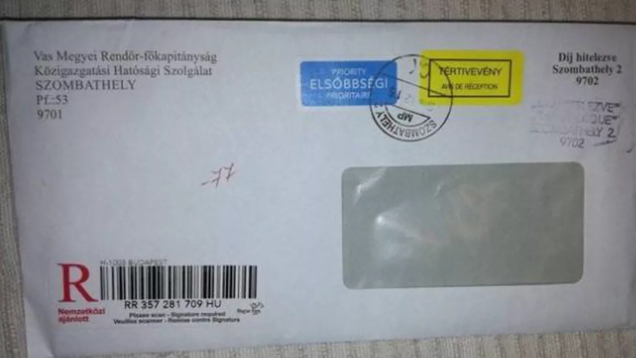 Şoferii români care încalcă regulile de circulaţie în Ungaria primesc amenzile acasă, scrise în limba română