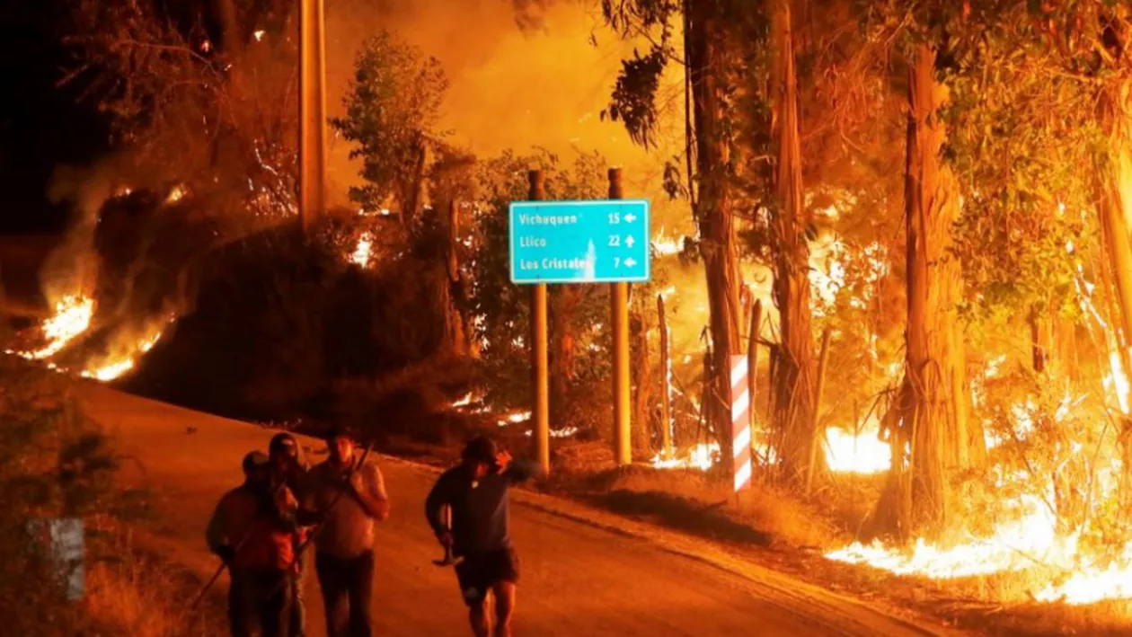 Cum arată UN INCENDIU văzut din spațiu: IMAGINI SPECTACULOASE cu ravagiile din Chile