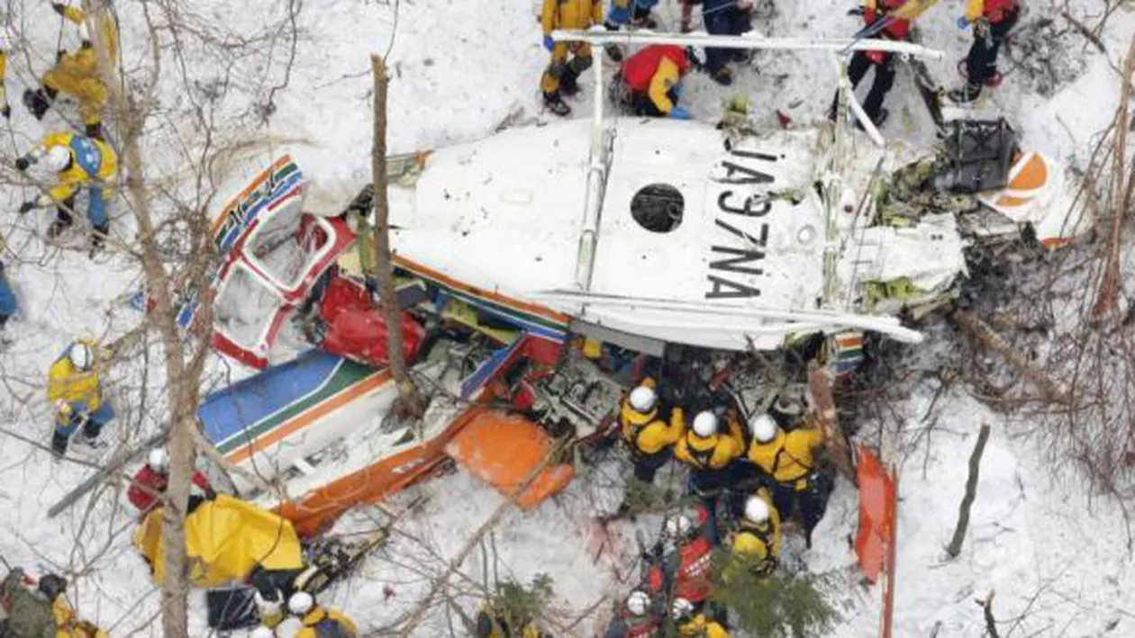 Tragedie în Japonia: Nouă morți, după ce un elicopter s-a prăbușit într-o zonă montană (FOTO)