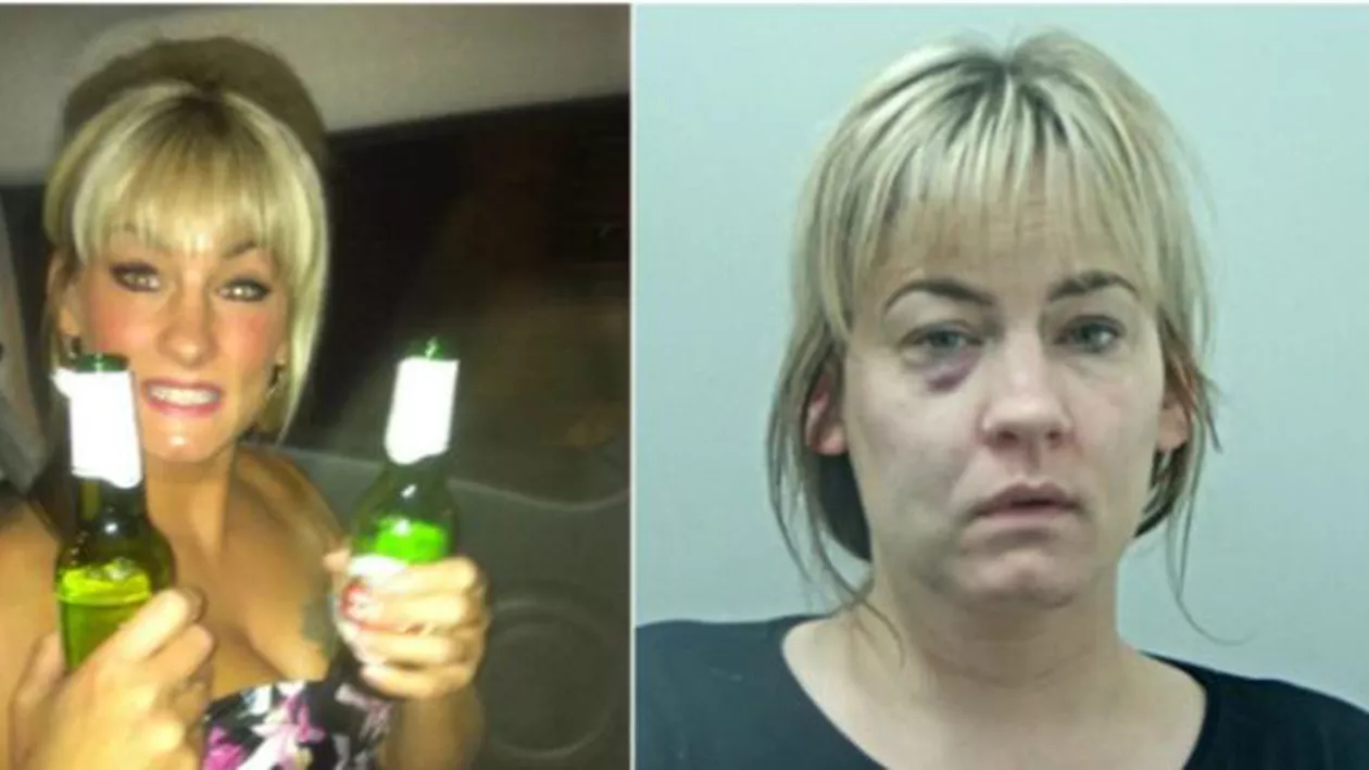 Transformarea dramatică a unei femei care a băut timp de 10 ani câte 3 sticle de vin pe zi. Aceasta a fost arestată fiindcă și-a înjunghiat iubitul (FOTO)