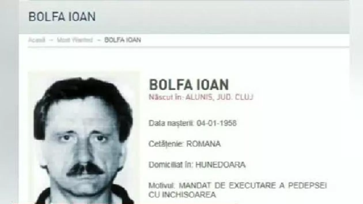 Un român condamnat pentru omor și aflat pe lista ”Most Wanted”, prins după 16 ani 