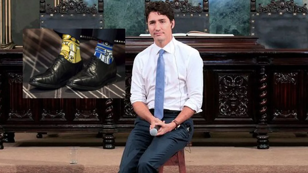 Premierul Canadei a dat-o pe spate pe Angela Merkel cu șosetele sale. Cum a apărut Justin Trudeau la summitul NATO de la Bruxelles (FOTO)