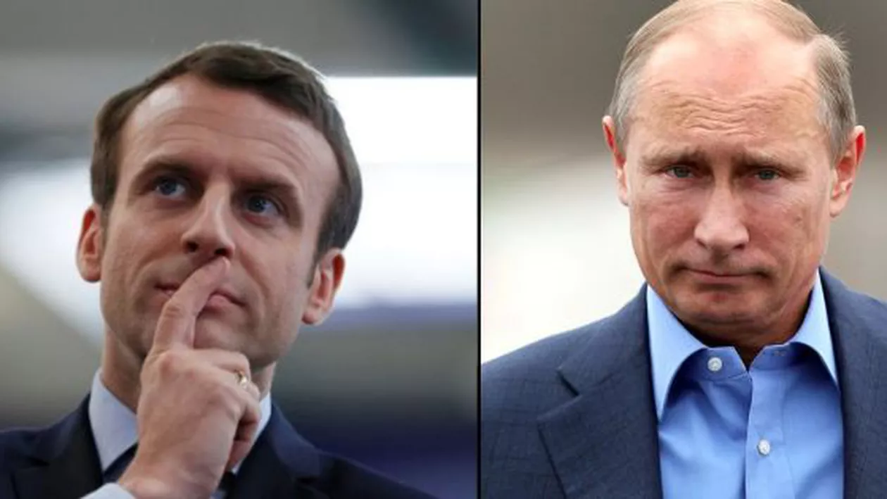 Macron a acuzat Russia Today și Sputnik de propagandă mincinoasă chiar de față cu Vladimir Putin
