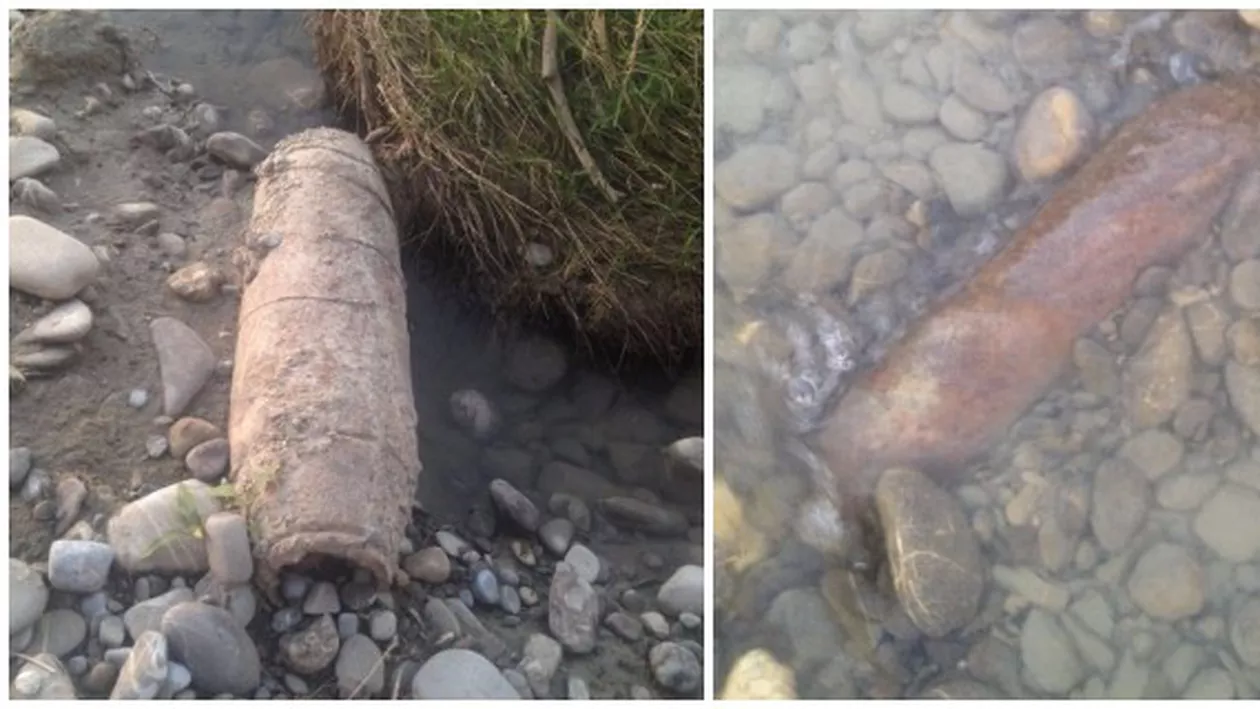 PERICOL! Două obuze americane din al Doilea Război Mondial, descoperite în apropierea râului Prahova