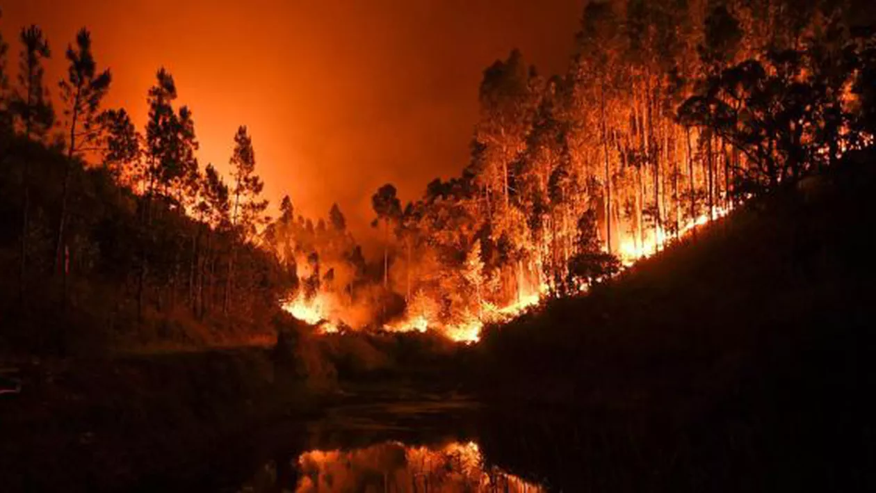 Clip HALUCINANT! Incendiul din Portugalia a fost filmat cu o DRONĂ (VIDEO)