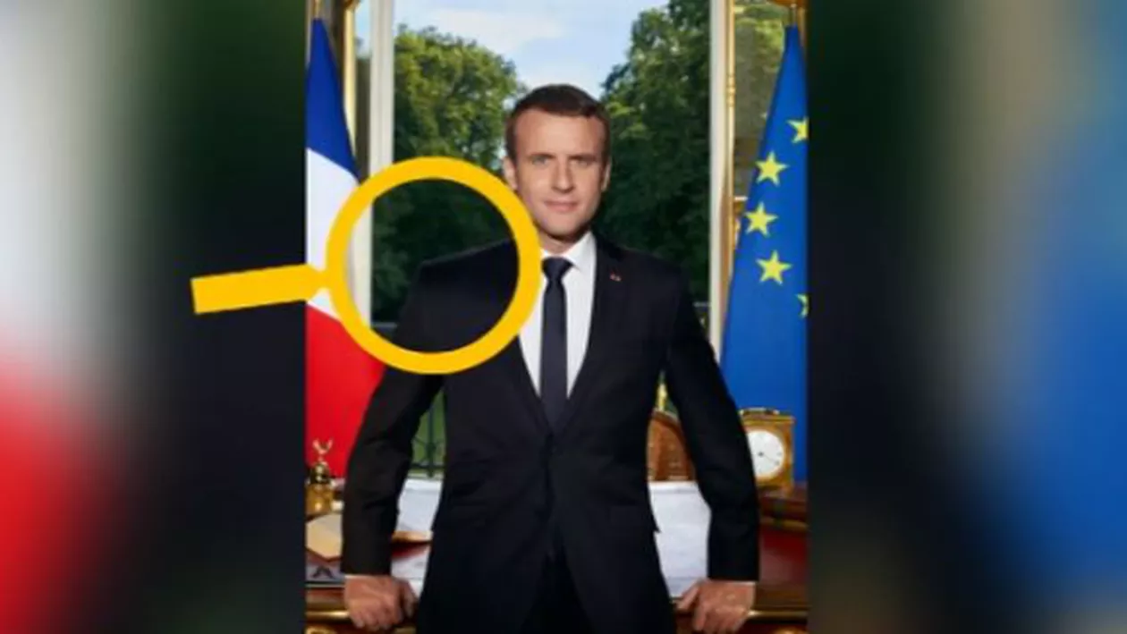 Mesajul ASCUNS în fotografia oficială a lui Emmanuel Macron (VIDEO)