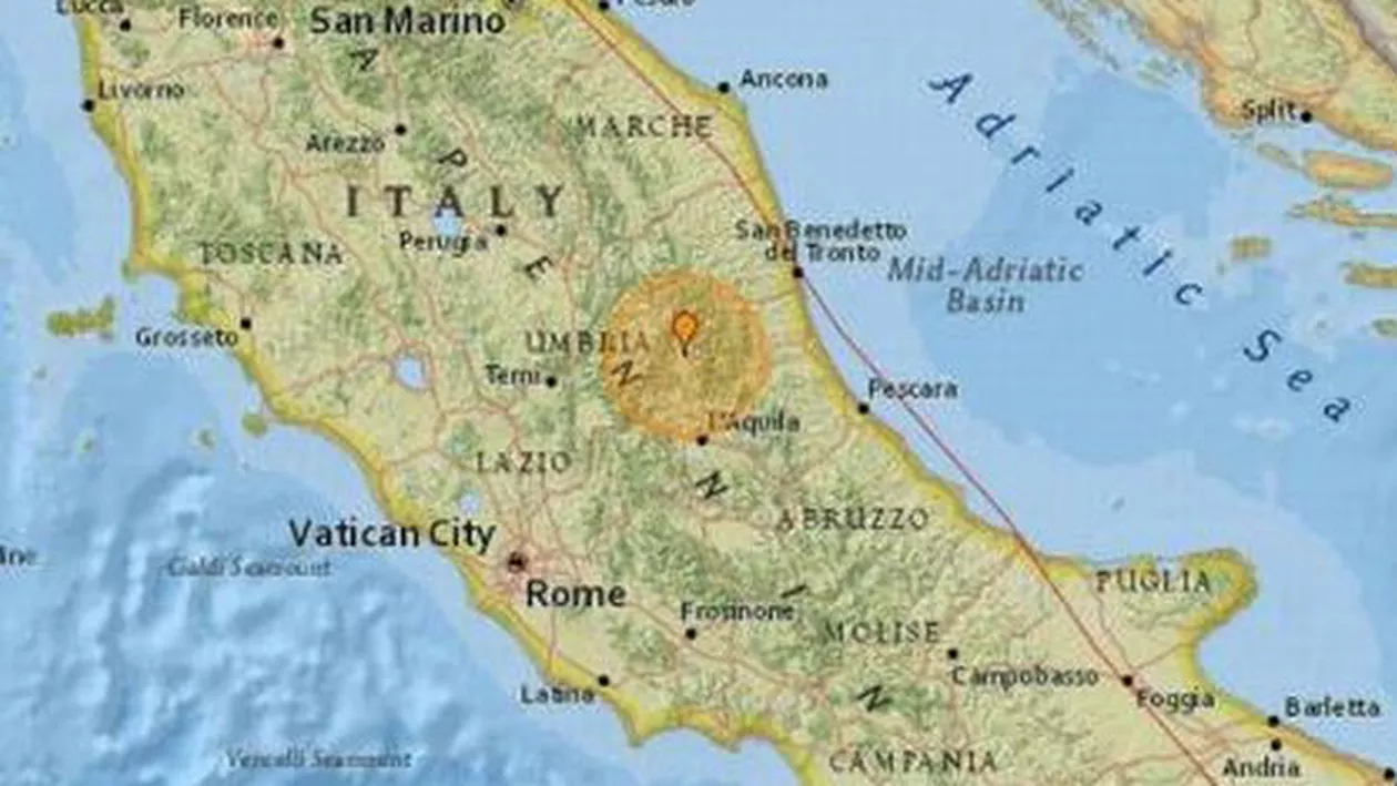 Italia s-a CUTREMURAT din nou: Ce magnitudine a avut seismul