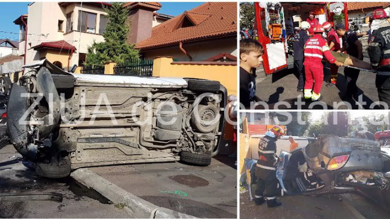 Accident rutier grav în Constanţa. Patru maşini implicate