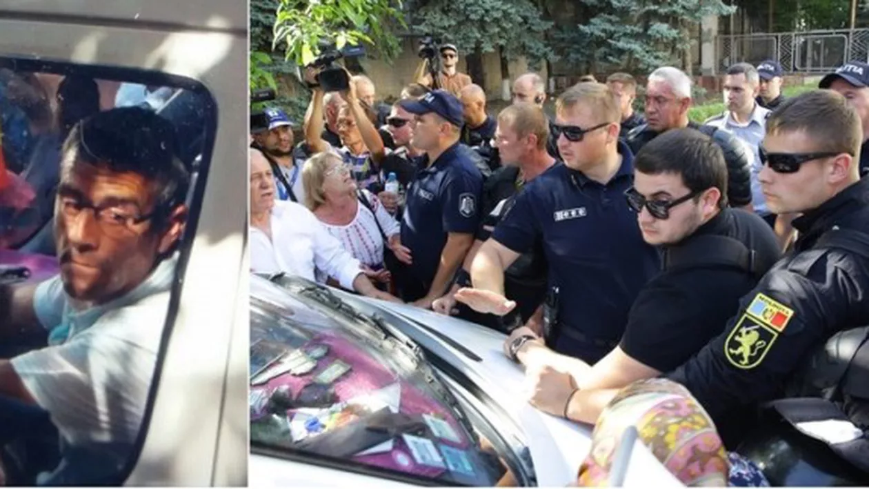 Un microbuz a intrat în mulțimea strânsă în preajma televiziunii Moldova 1! UPDATE: Șoferul a fost prins de polițiști (FOTO)
