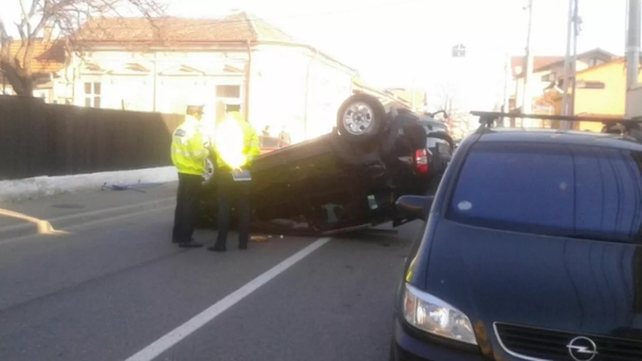 Un politician PSD, rănit într-un accident: S-a răsturnat cu mașina! (FOTO)