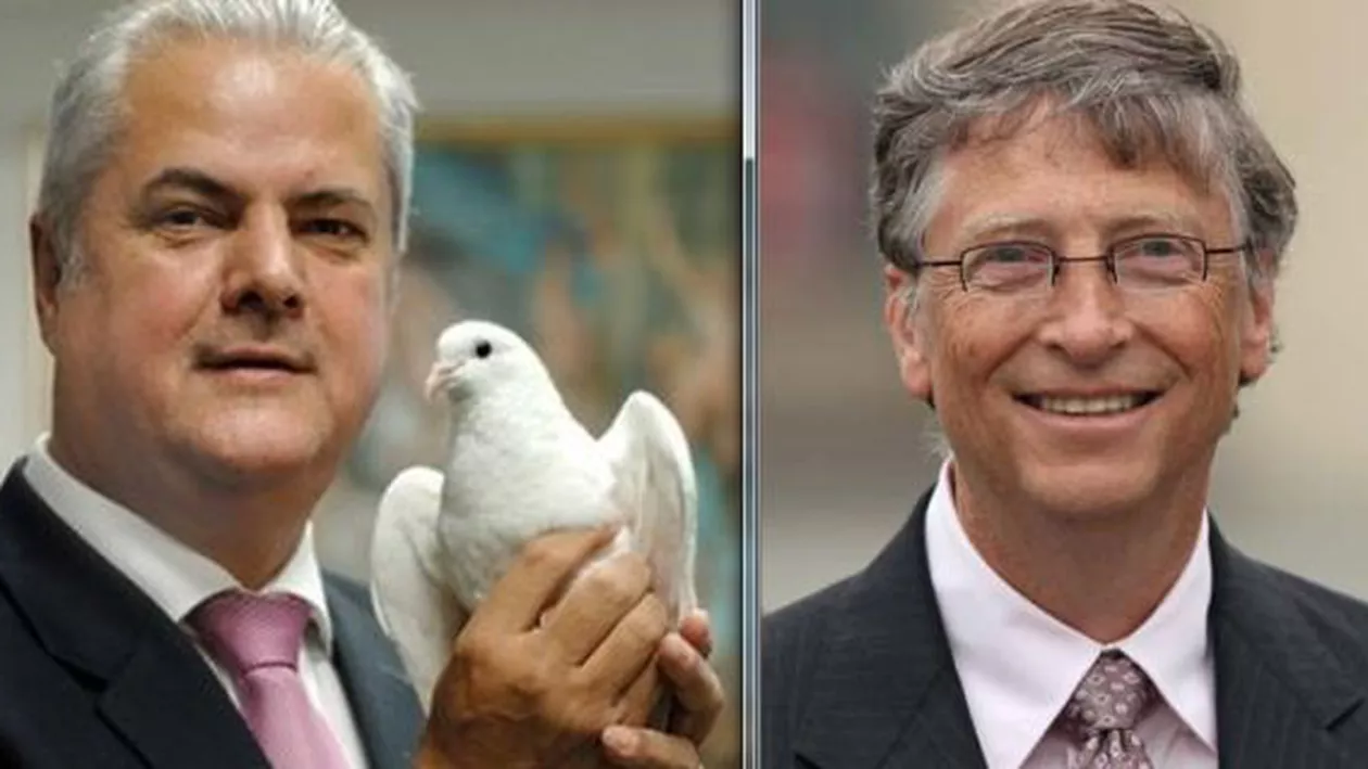 Bill Gates vs. Adrian Năstase: Imaginea bunului simț vs. sclipici, brizbriz și fițe (FOTO)