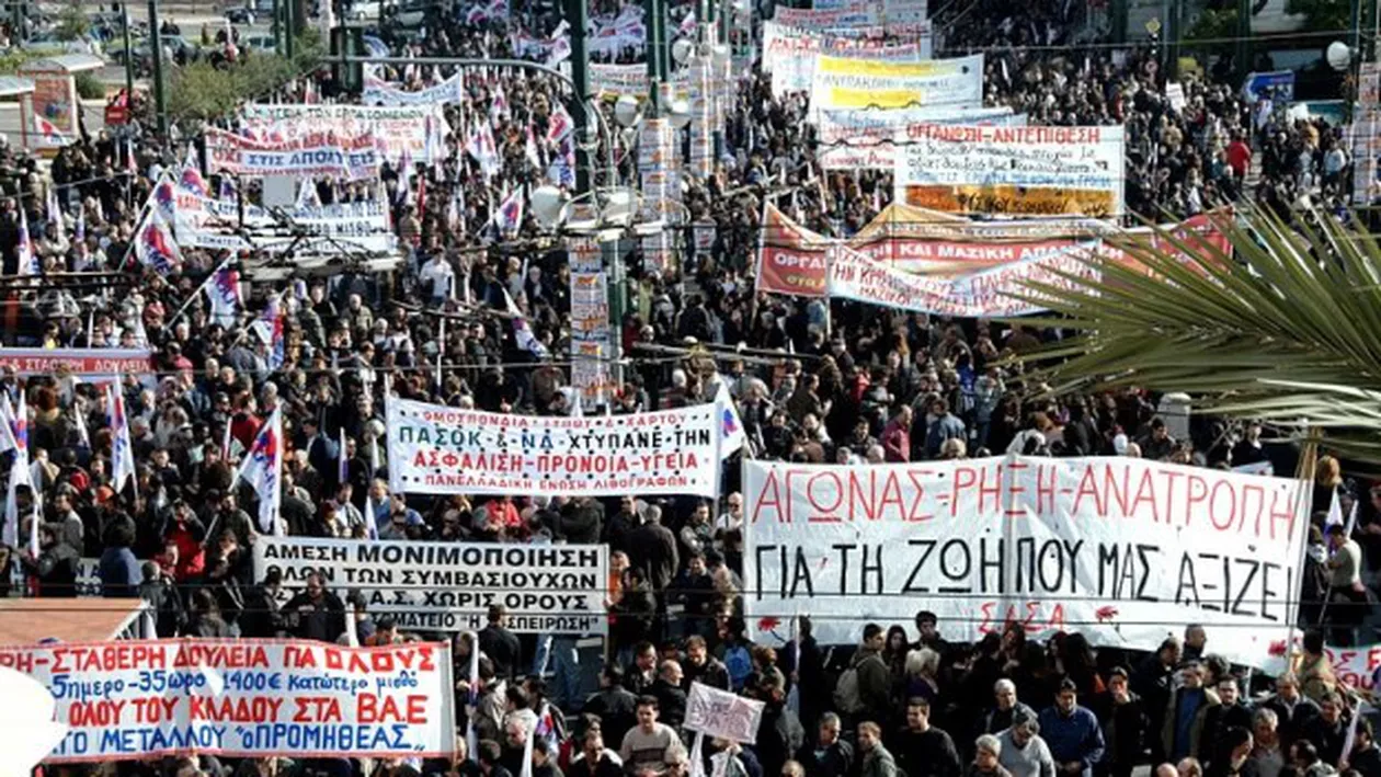 Grecia, din nou paralizată de o grevă gigantică. Transportul aerian și cel public, grav afectate