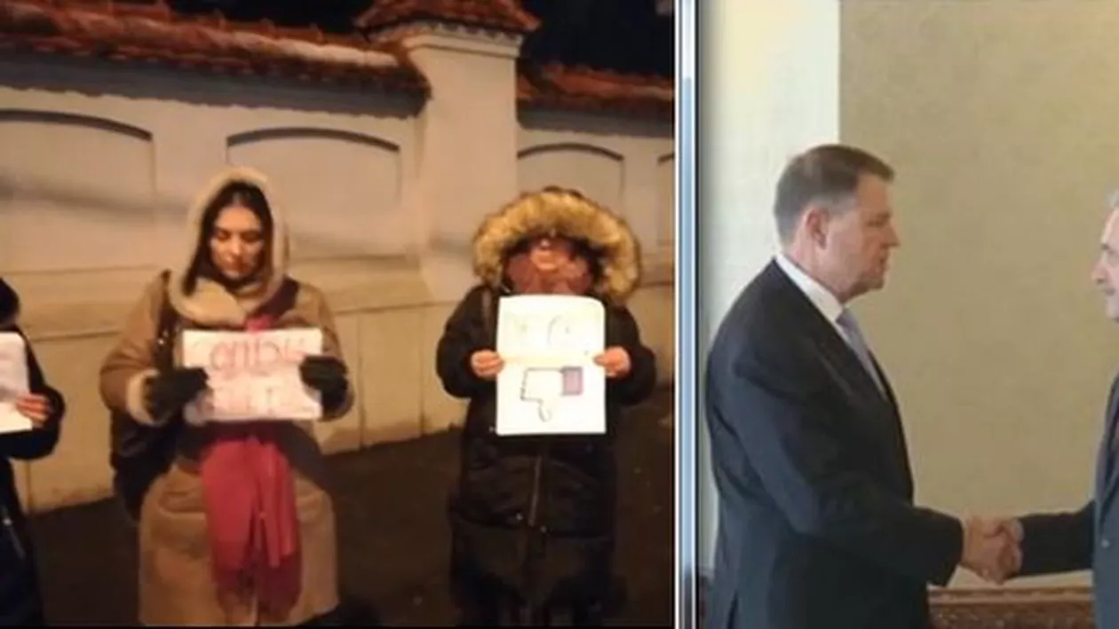 IOHANNIS i-a ÎNFURIAT pe români: PROTEST în fața Palatului Cotroceni după ce președintele a acceptat propunerea de premier a PSD (VIDEO)